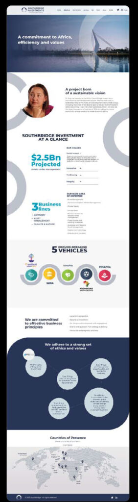 southbridge investment website inside page